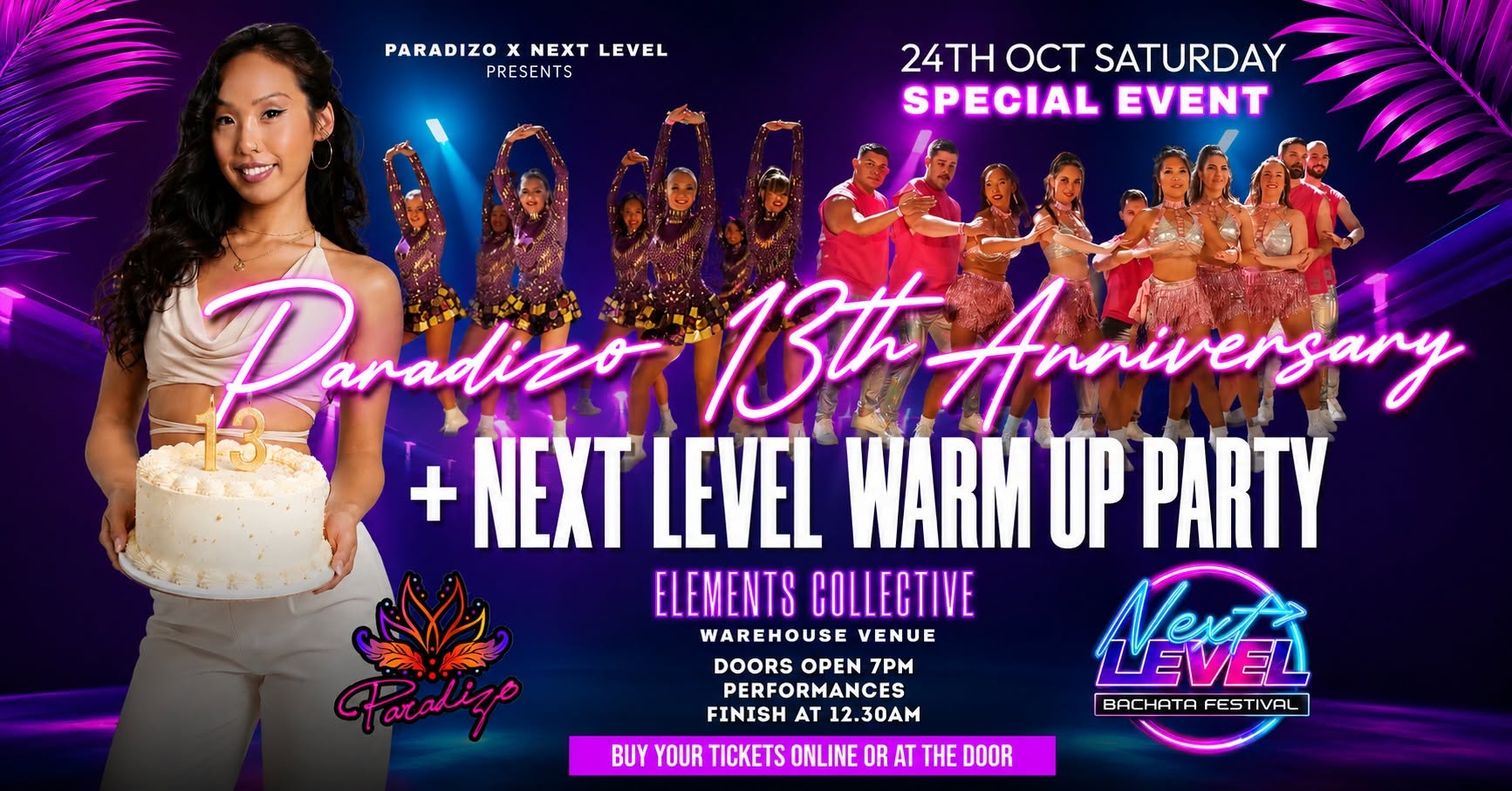 PARADIZO ANNIVERSARY & NEXT LEVEL WARM UP PARTY - SATURDAY 24TH OCT 2026
