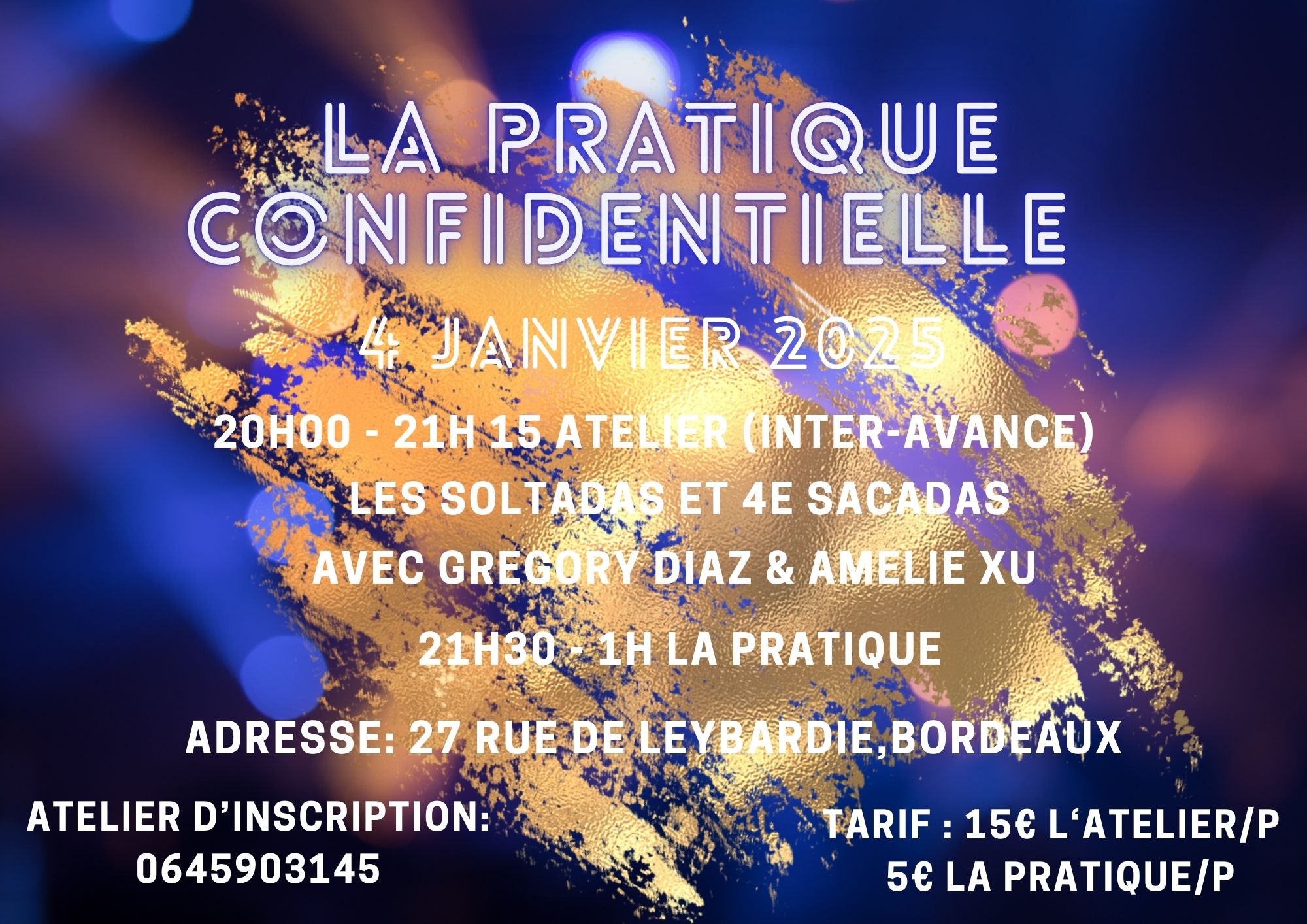 Pratique confidentielle avec l'atelier Tango
