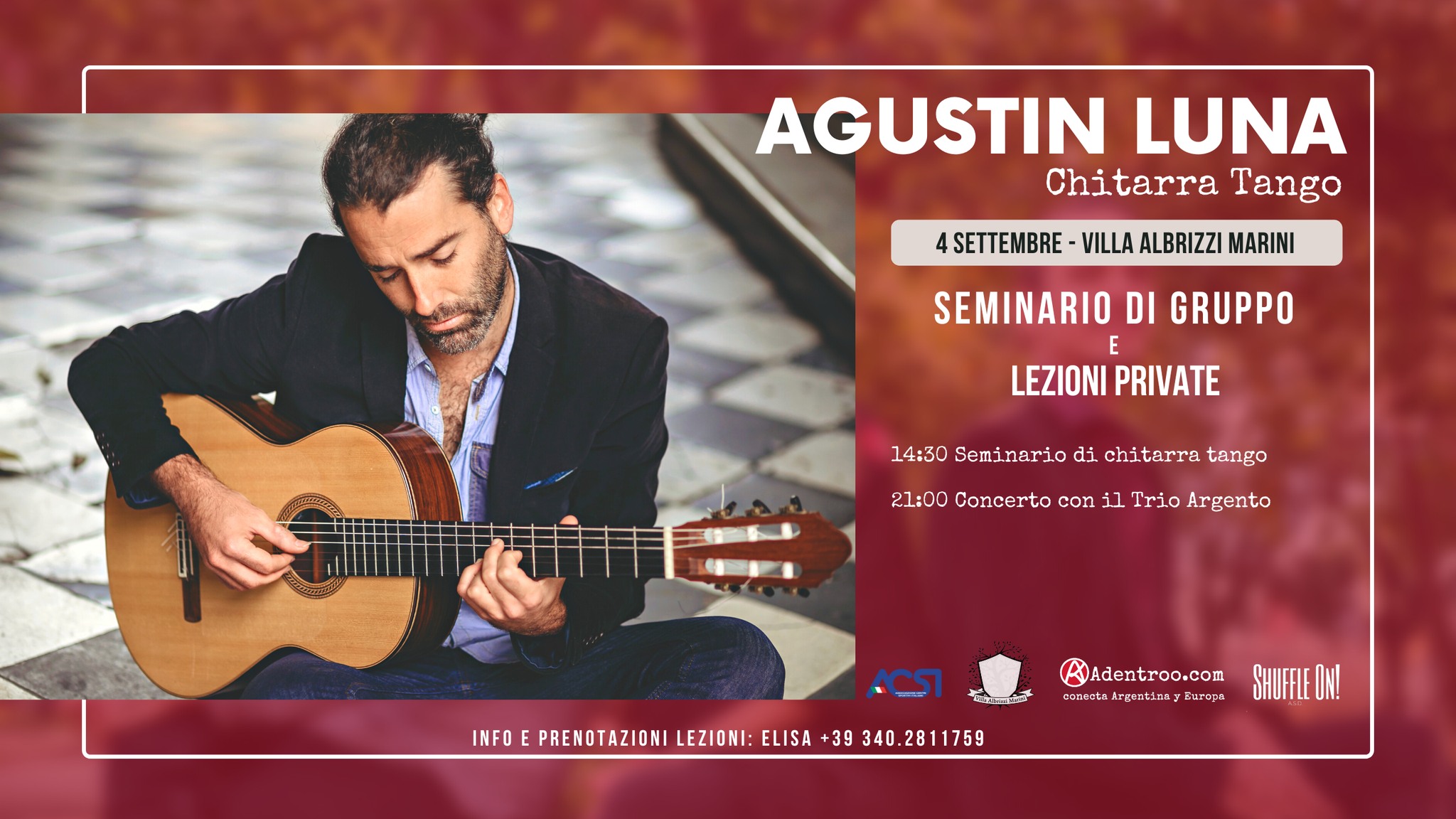 Agustin Luna, Chitarra Tango, seminario