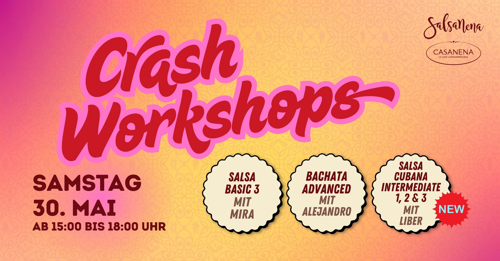 SAMSTAG CRASH WOKSHOPS💃🥳😎
