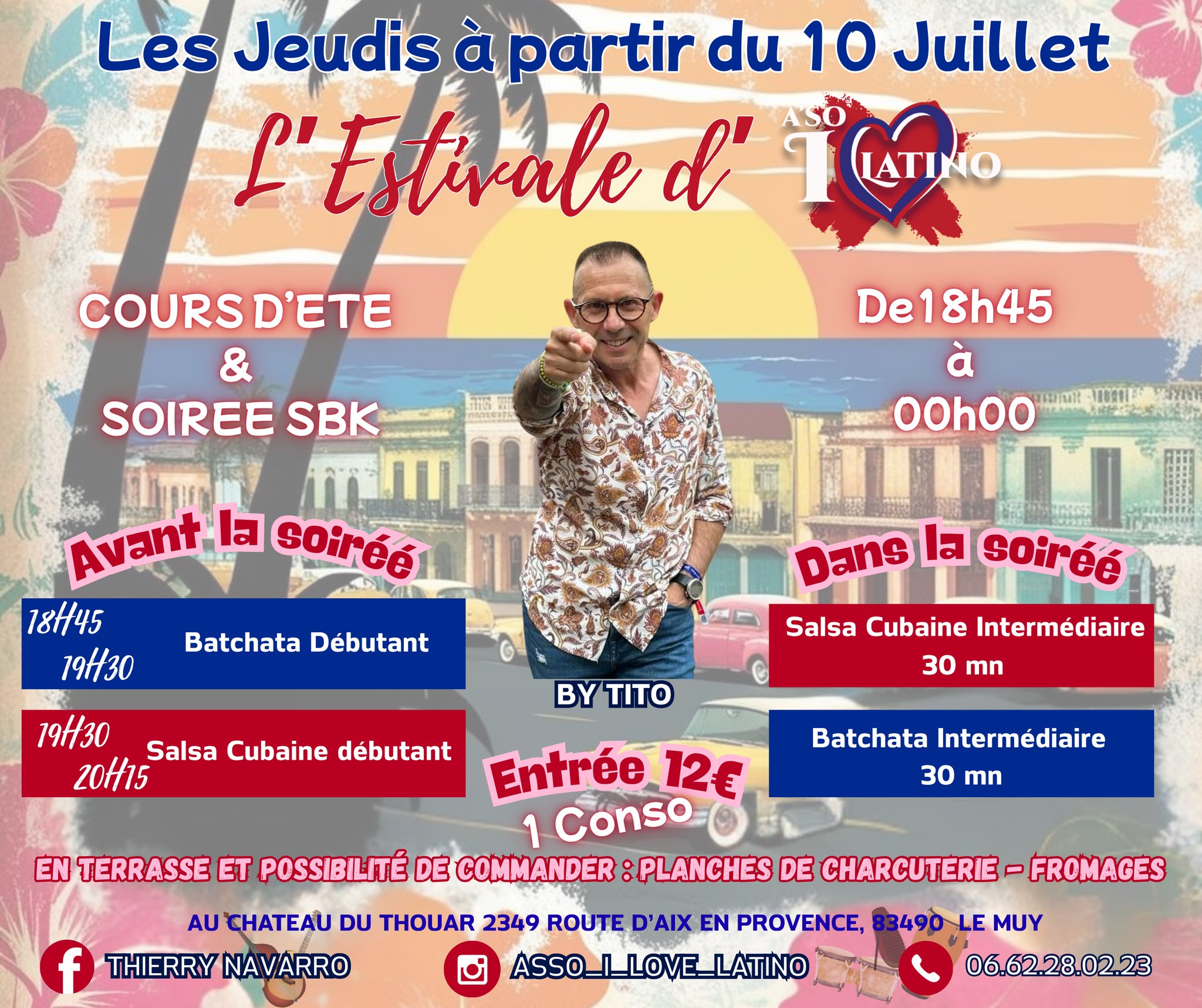 L'Estivale- COURS D'ETE SALSA BACHATA - Château du Thouar 2349 Route D'Aix en Provence - LE MUY