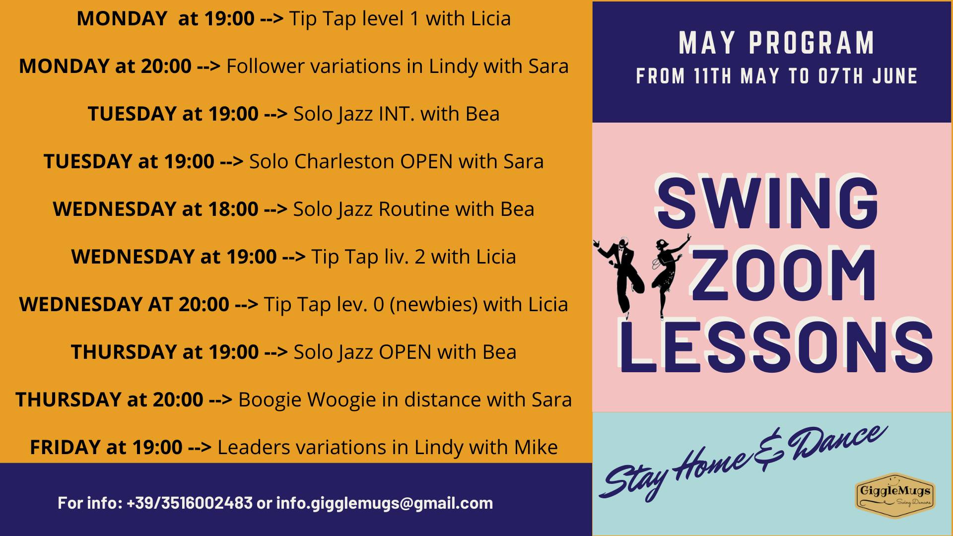 Swing Zoom Lessons - May