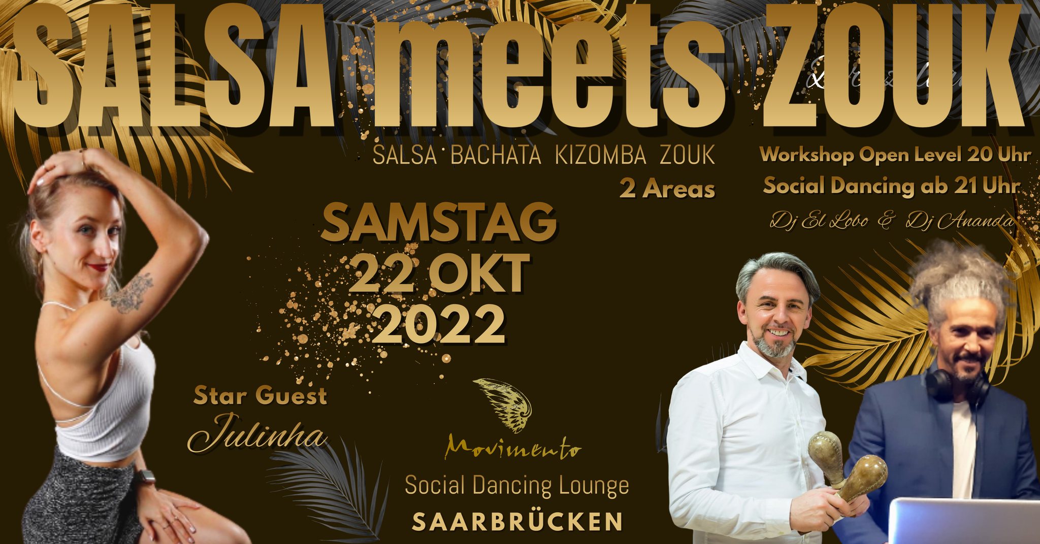 Brazilian ZOUK - BOOTCAMP & Social Dancing mit Julia Johann (Köln)
