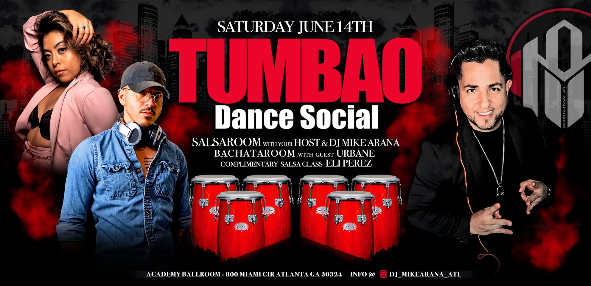 TUMBAO Dance Social Ft. SALSA & BACHATA Rooms