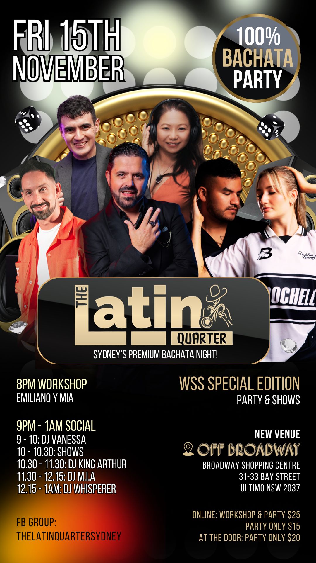 The Latin Quarter - Fri 15th Nov - 100% Bachata