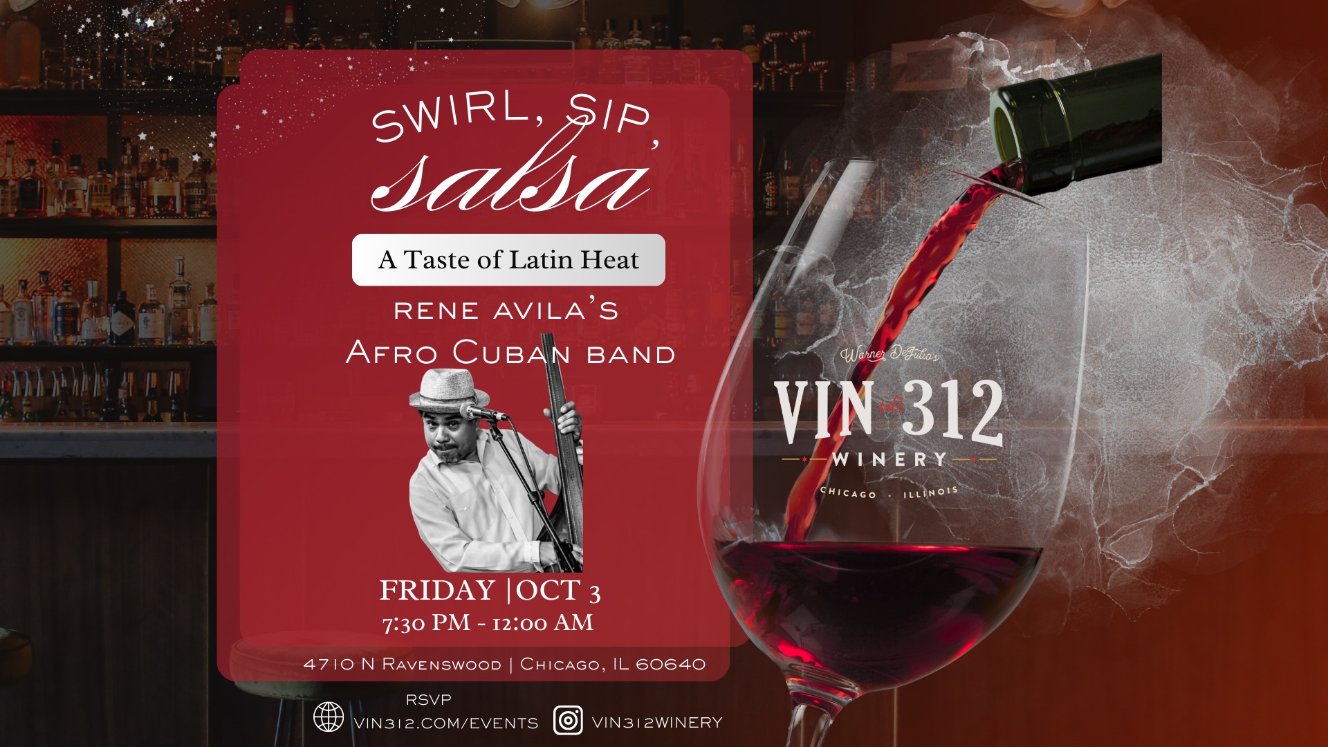 SWIRL, SIP, SALSA! First Fridays at VIN312