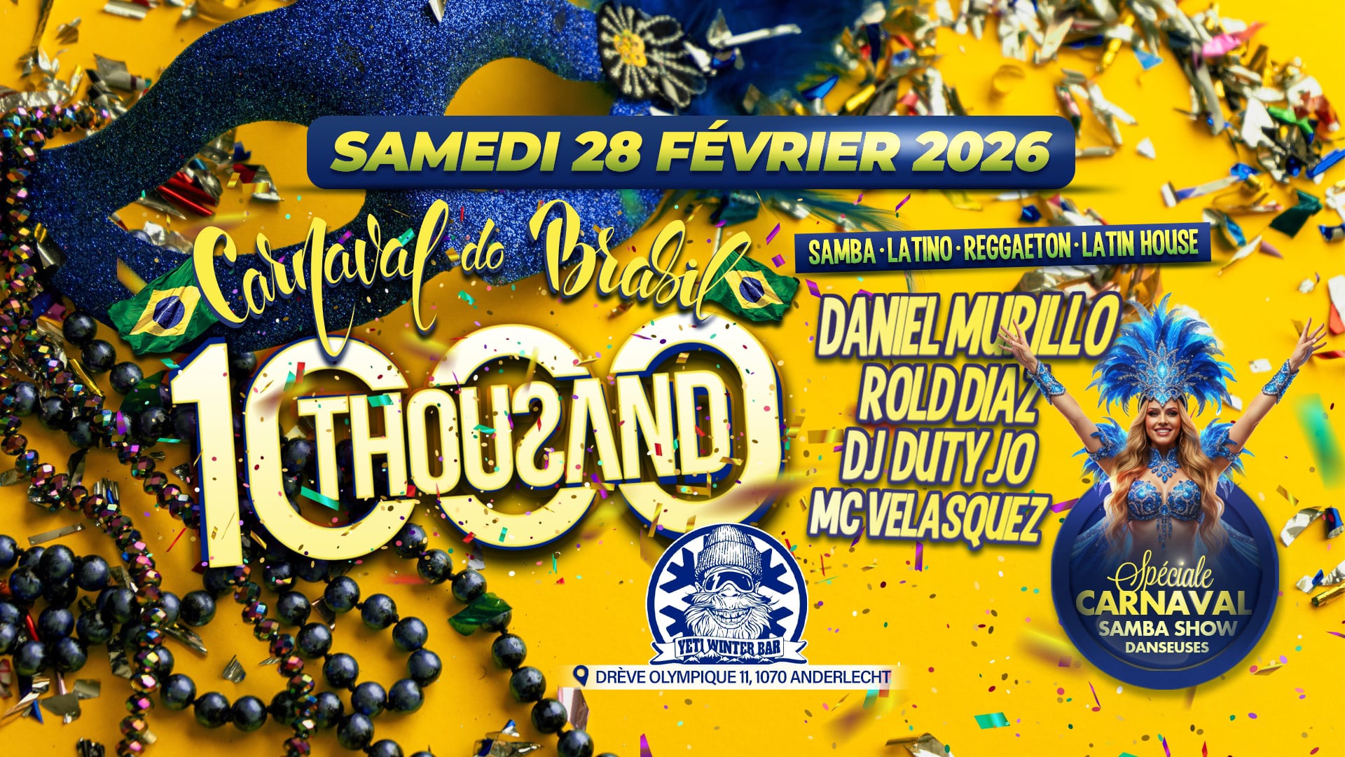 THOUSAND - CARNAVAL • SAMEDI 28 FÉVRIER 2026 • YETI WINTER BAR