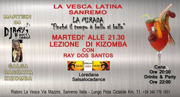 Finché il tempo è bello si balla Martedi Lezione di Kizomba