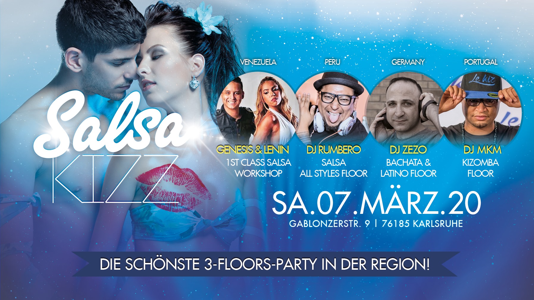 SALSA KIZZ ♛ Sa. 07. März ♛ 3 Floors, Salsa, Bachata, Kizomba