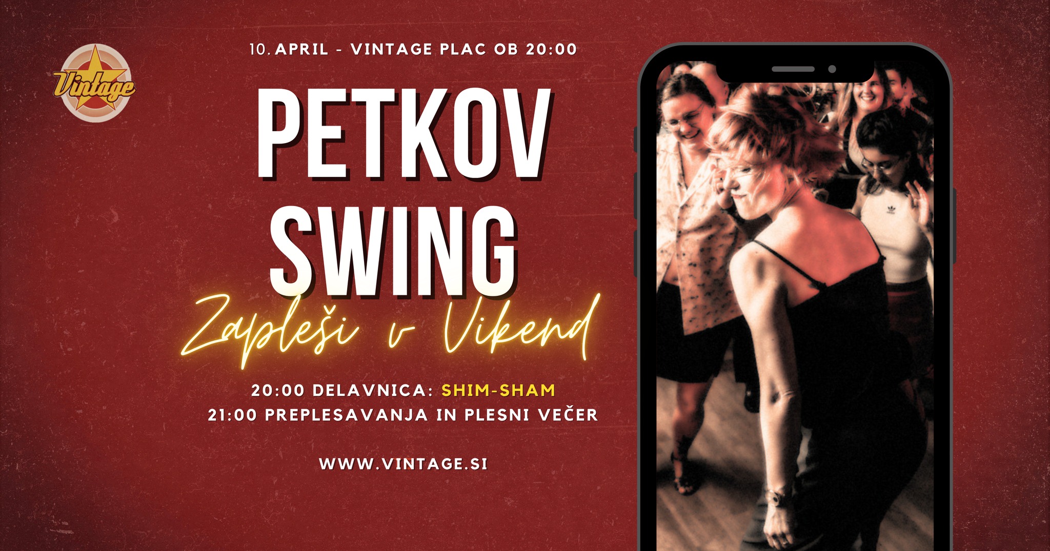 PETKOV SWING VEČER - Shim Sham, preplesavanja in plesni večer