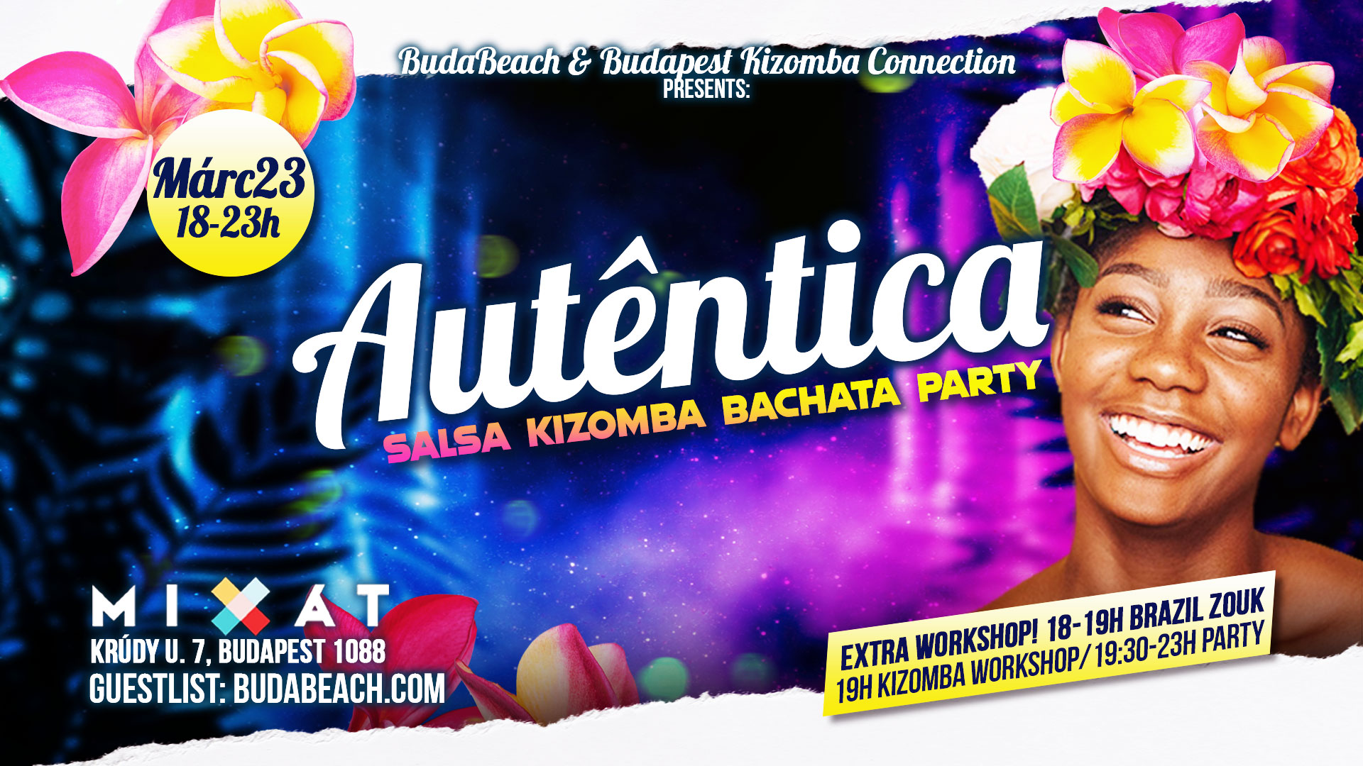 AUTENTICA Márc23 Salsa Kizomba Bachata Party Mixát