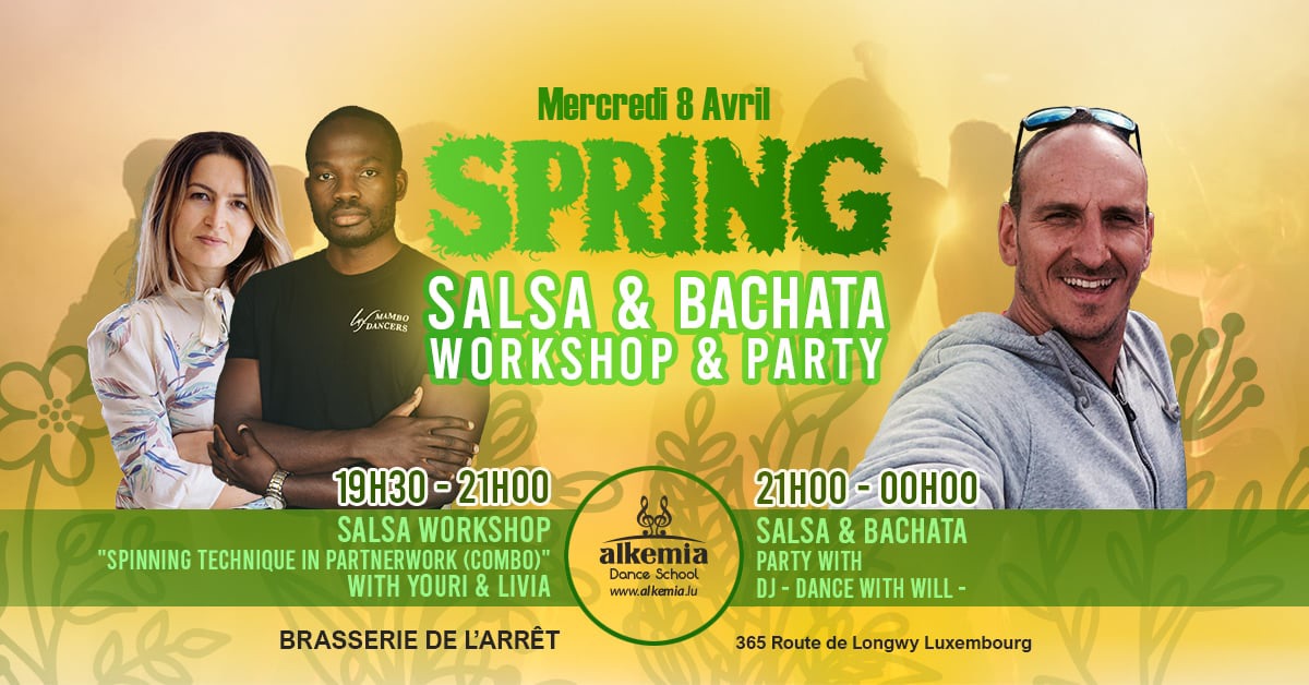2 Mercredis "Vacances de Paques" avec workshops par Bastien & Amélie, Youri & Livia. Soirée Dj Will