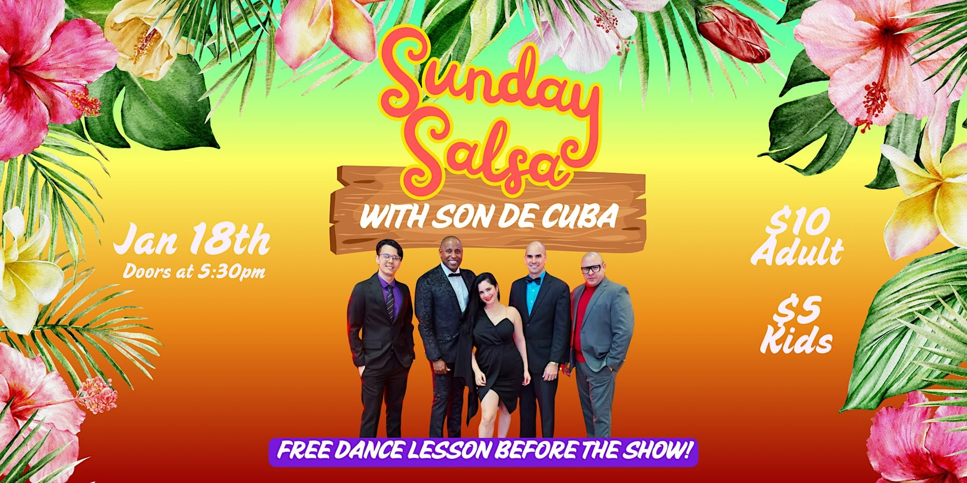 Sunday Salsa with Son De Cuba - In The Abbey Ballroom!