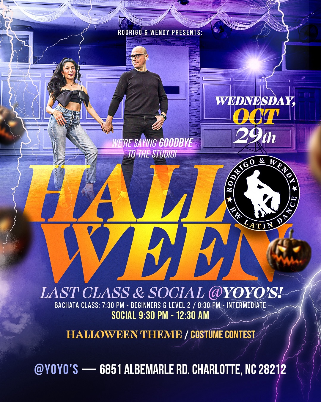 RW LAST Class and Halloween Costume Social at YOYOS