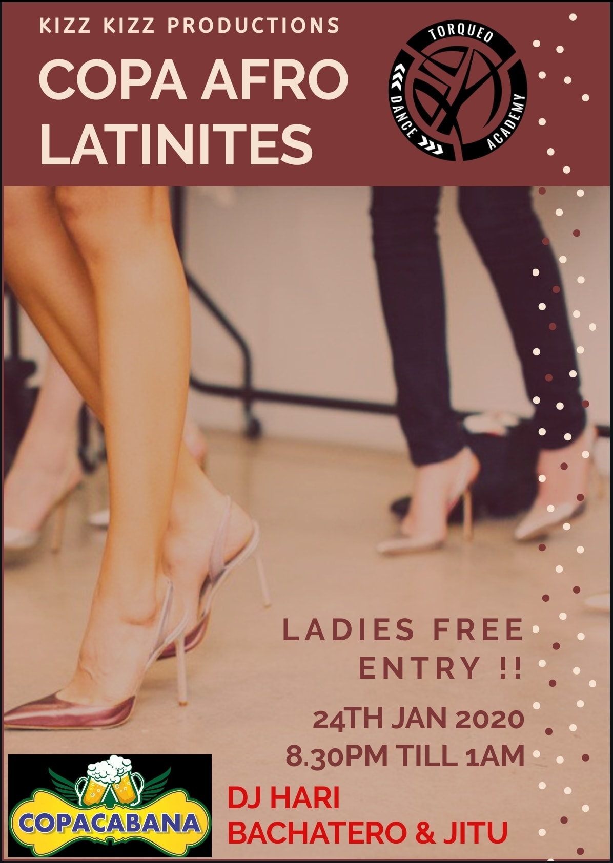COPA Afro LatiNites - 24th JAN - Ladies Free Entry !