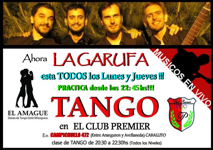 Este LUNES 14 venite a LA GARUFA! toca GUITARRA SURQUERA cuarteto!!!
