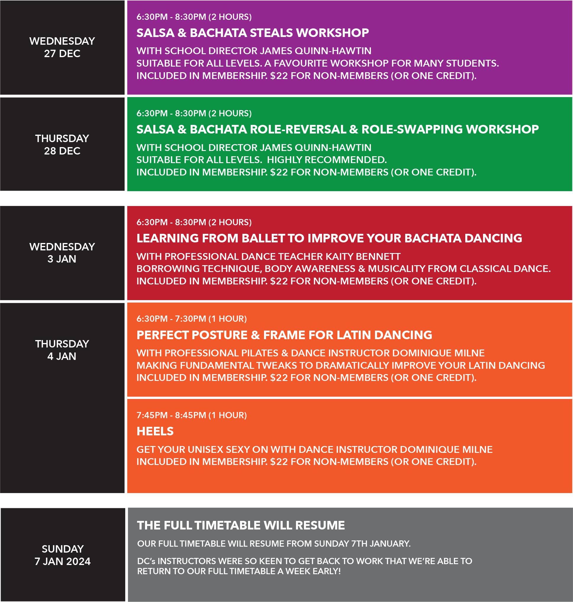 Summer workshops at Dance Culture Improve Bachata & Salsa and have fun with Heels