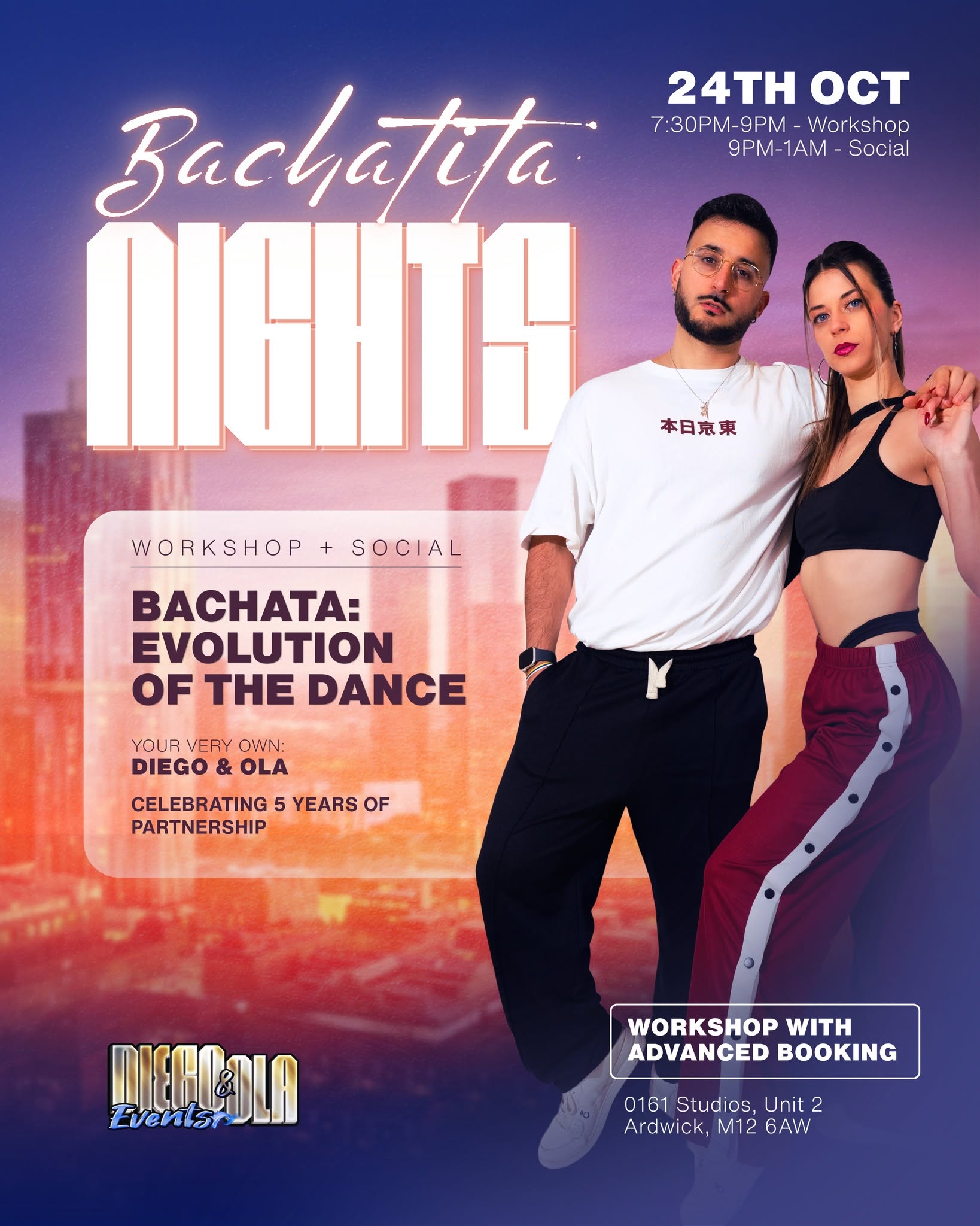 Bachatita Nights - Bachata Fusion Workshop & Social 🥳 5 YEARS OF DIEGO & OLA
