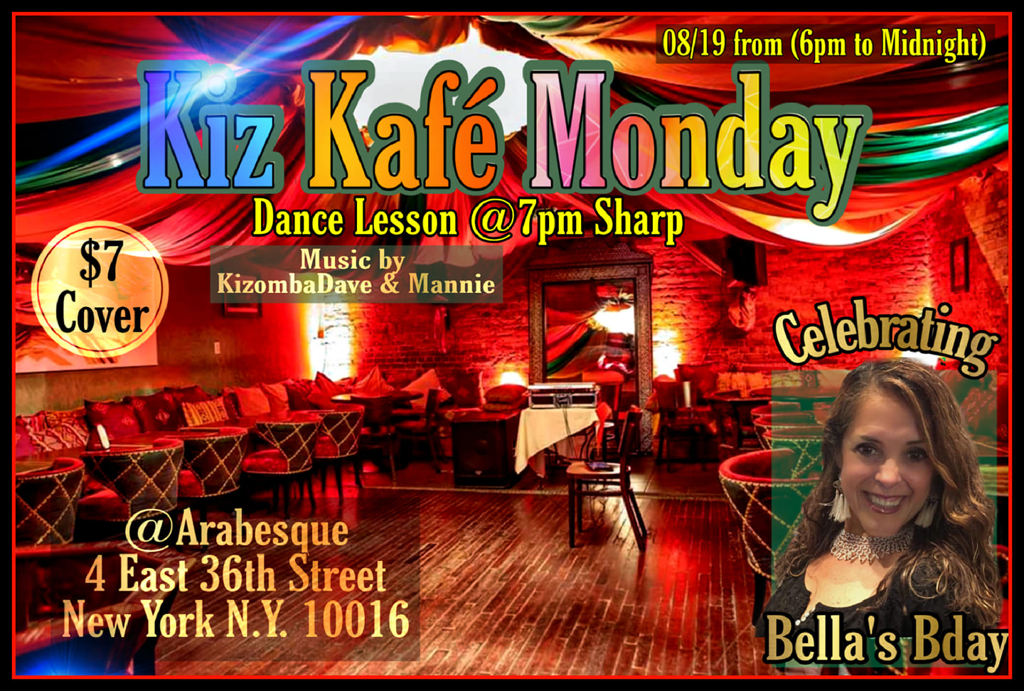 KIZKAFÉ MONDAYS @Arabesque Restaurant & lounge