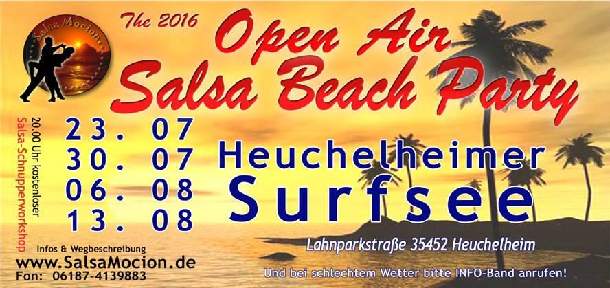 Abgesagt - Open Air Salsa Beach Party am Heuchelheimer See