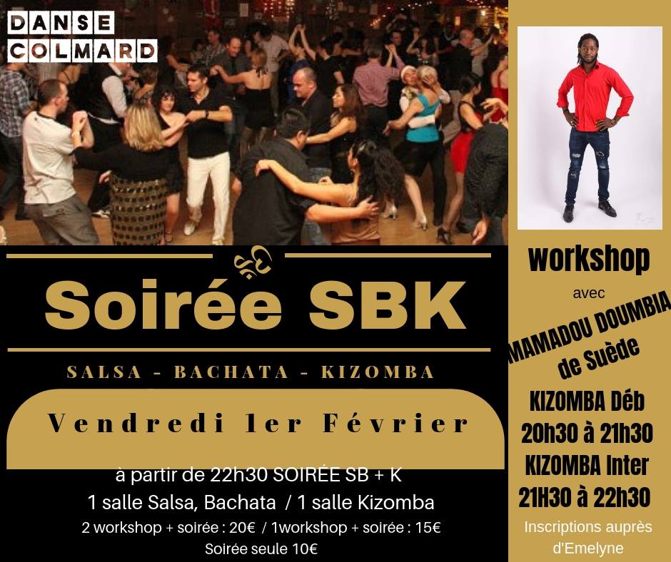 Soirée SBK : Salsa Bachata Kizomba avec Emelyne et Moussa