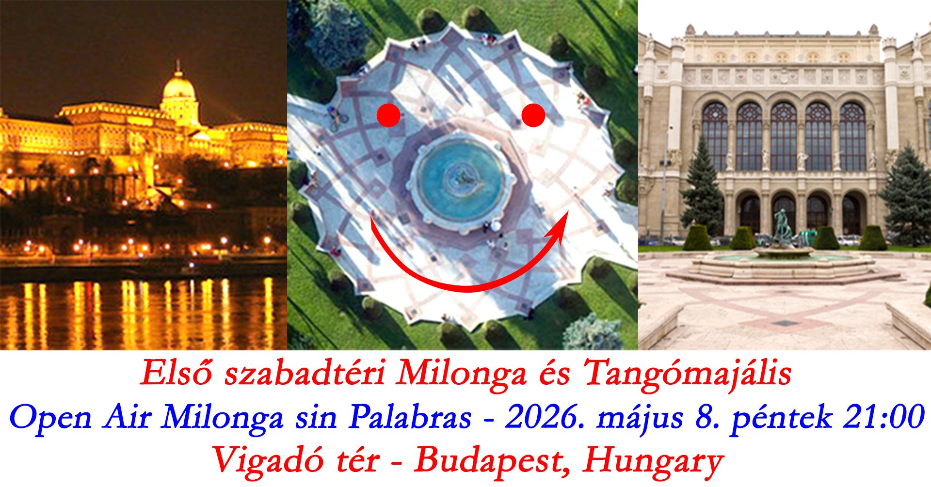 ☀💃🕺🎶 TANGÓMAJÁLIS az első SZABADTÉRI - OPEN AIR ❤ Milonga sin Palabras - Vigadó tér