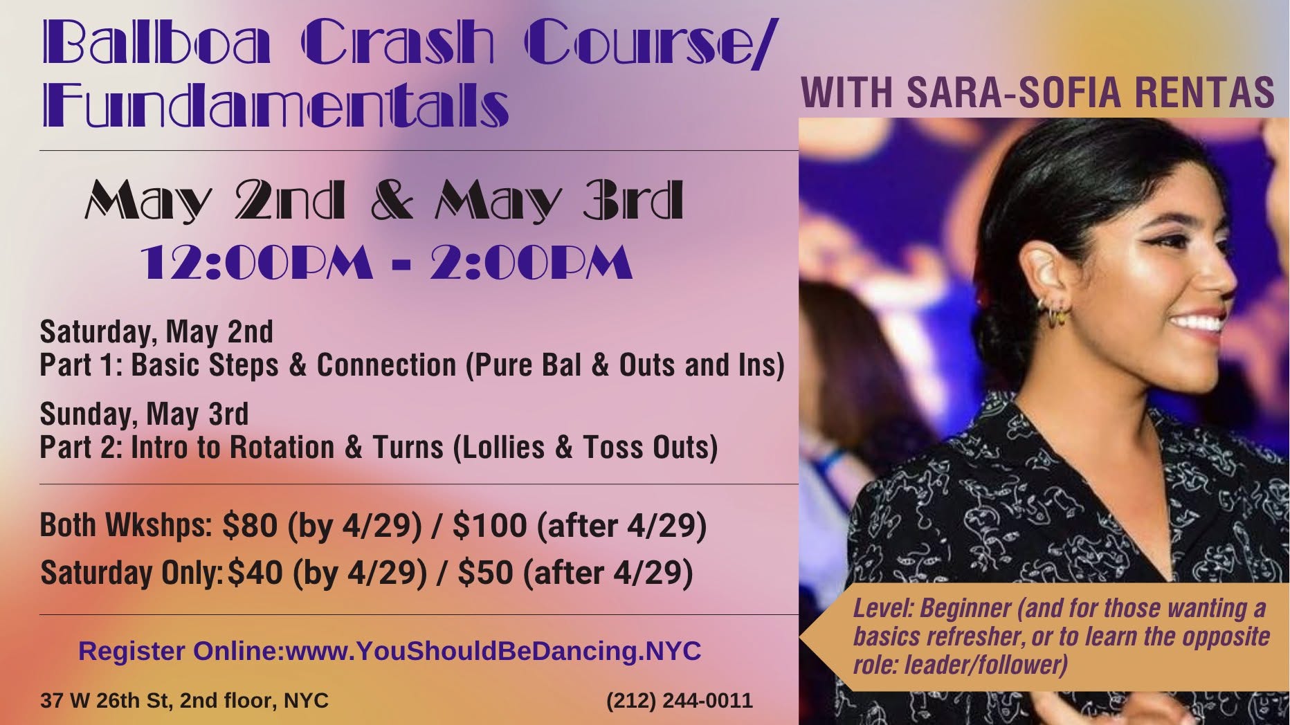 Balboa Fundamentals with Sara-Sofia Rentas