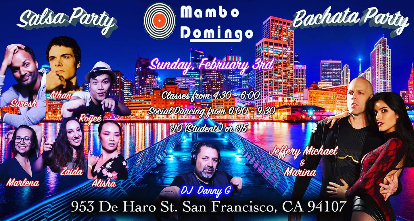 Mambo Domingo- Salsa & Bachata Sunday Feb 3rd 2019
