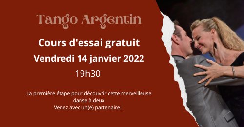 Cours d'essai gratuit en tango argentin