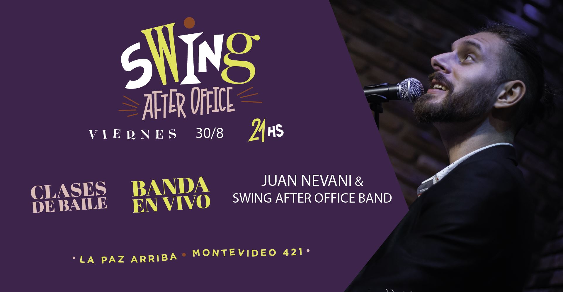 Viernes 30 8: Swing After Office band & Juan Nevani