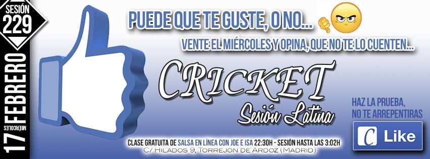 Cricket miércoles, vente y opina, que no te lo cuenten..