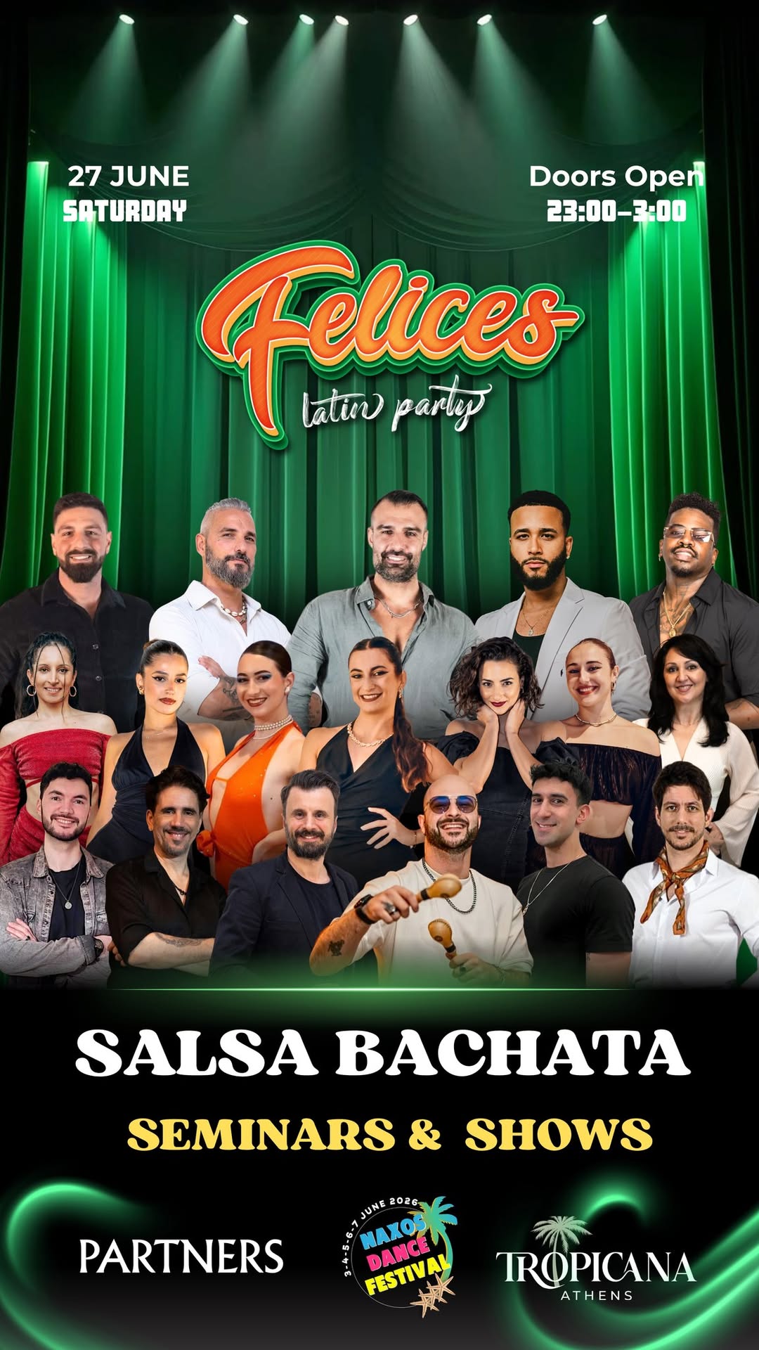SALSA BACHATA PARTY 27 June Saturday At Tropicana Latin Bar Athens