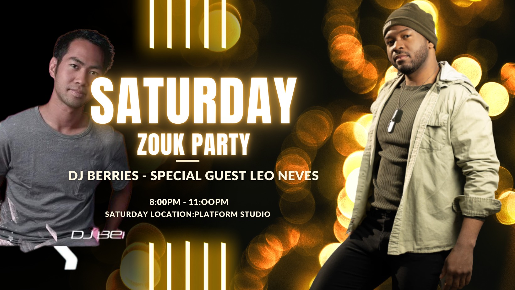 Saturday Zouk Party! DJ Berries + Special guest Leo Neves