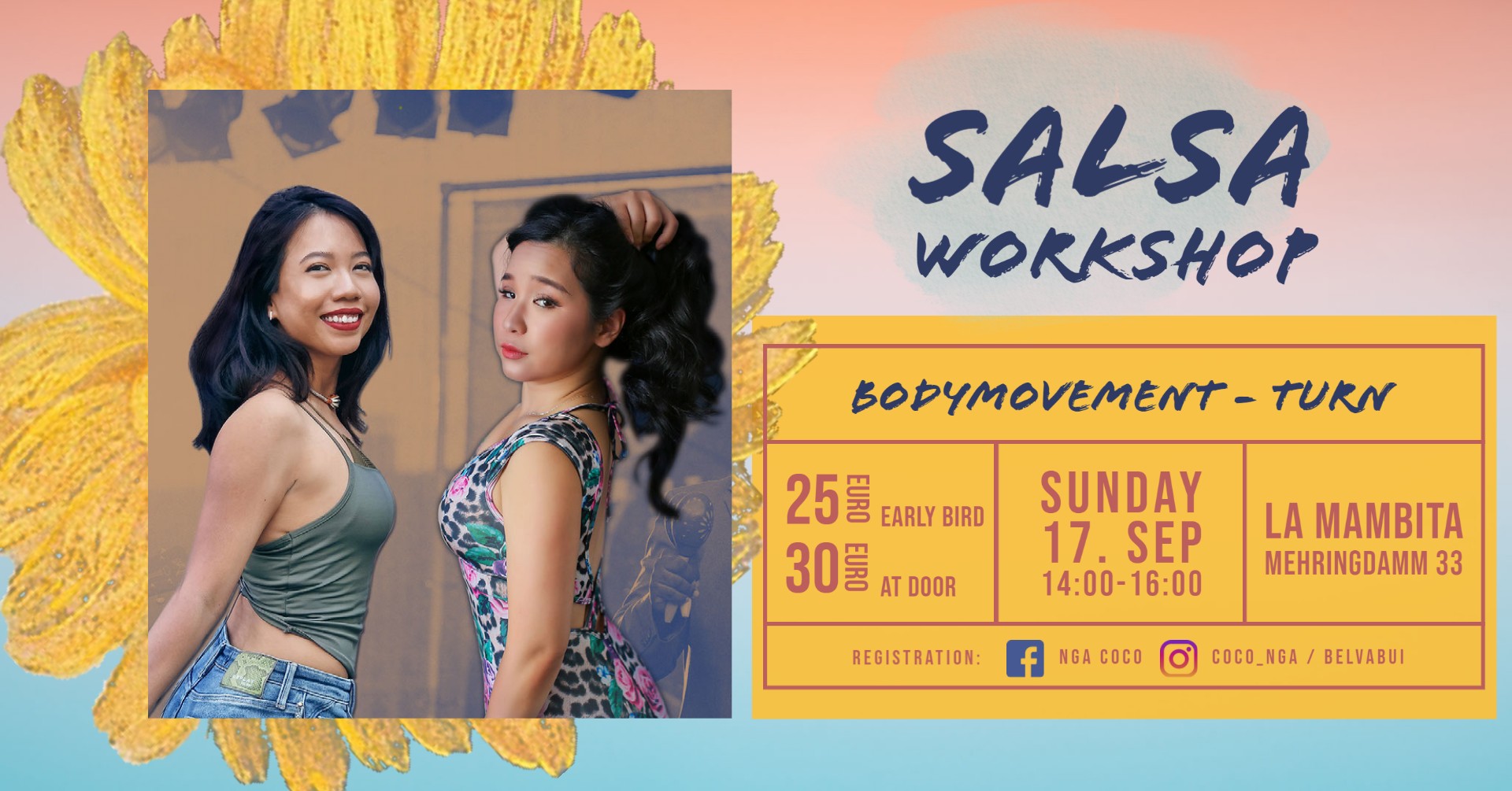 Salsa Workshop Body movement and Turn with Coco and Belva