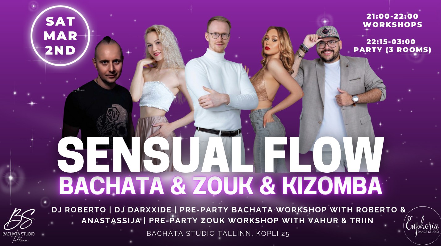 Sensual Flow 3in1: Bachata & Zouk & Kizomba party, March 2