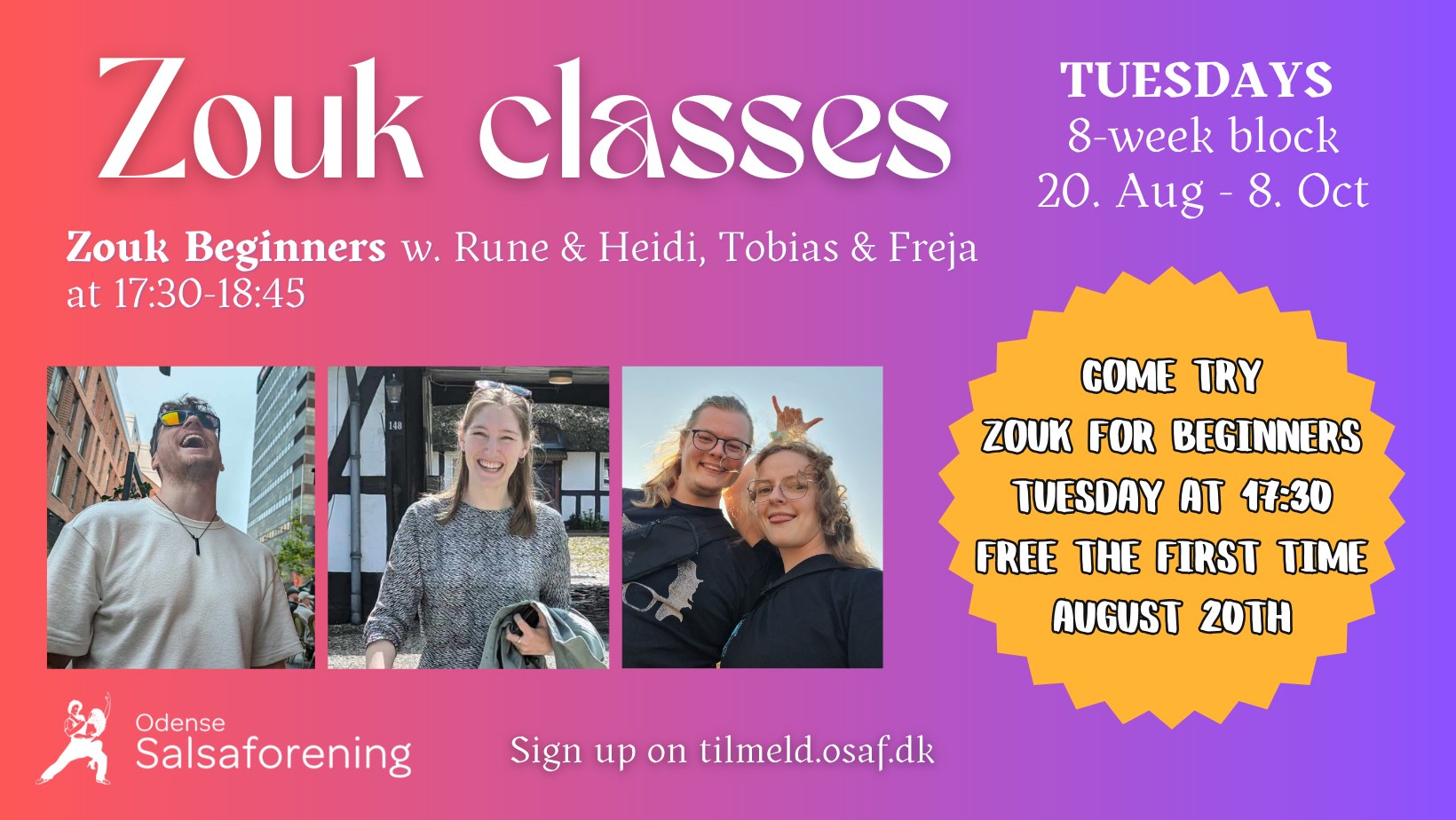 Zouk Beginners Classes - Start of season