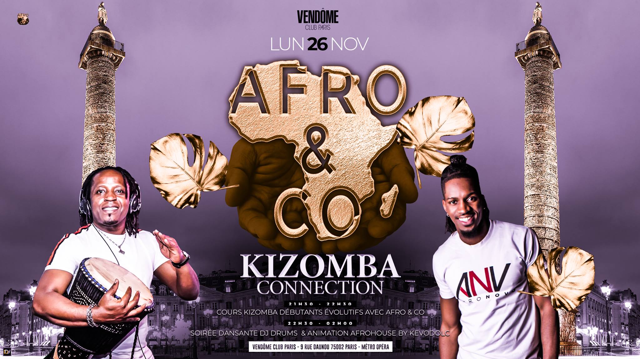Afro&Co Kizomba Guest Kevo animation Afrohouse