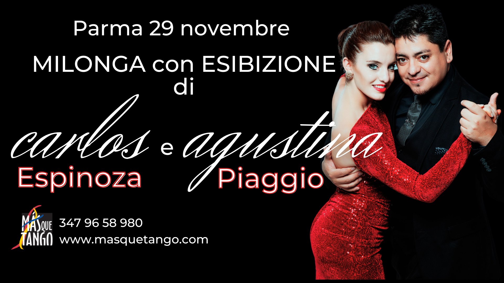 Milonga con esibizione di Carlos Espinoza e Agustina Piaggio