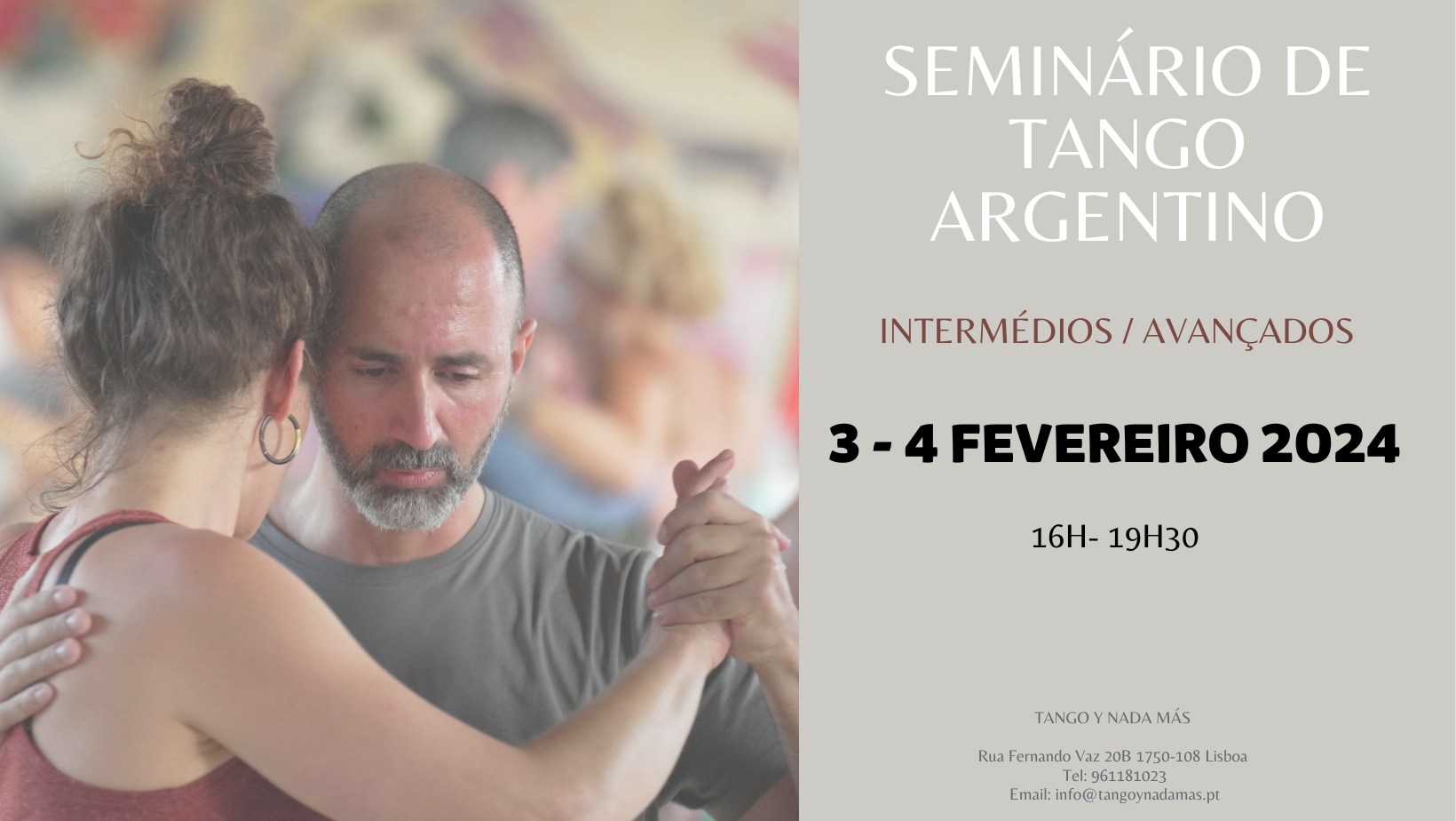 SEMINÁRIO INTENSIVO TANGO ARGENTINO - INTERMÉDIOS AVANÇADOS