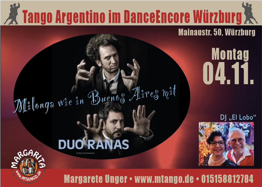 Milonga mit Livemusik "Duo Ranas"