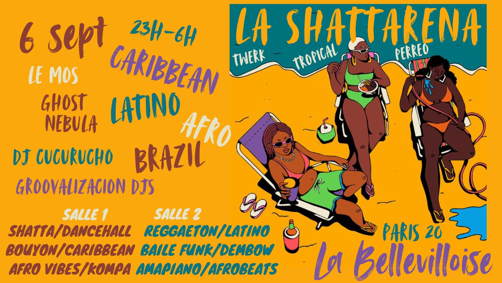 La Shattarena - Tropical vibes Party à La Bellevilloise !!