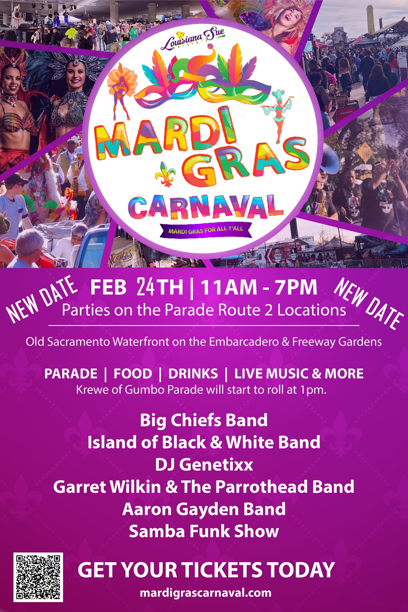 Mardi Gras Carnaval NEW DATE is FEB 24!!