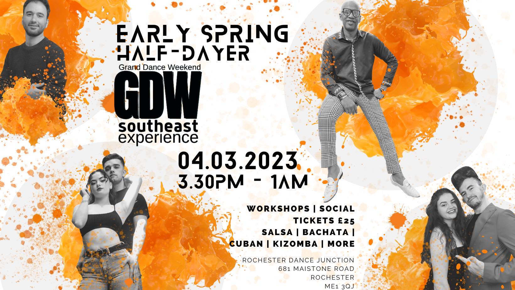 GDW Early Spring Half-Dayer Saturday 4th March at Rochester Dance Junction