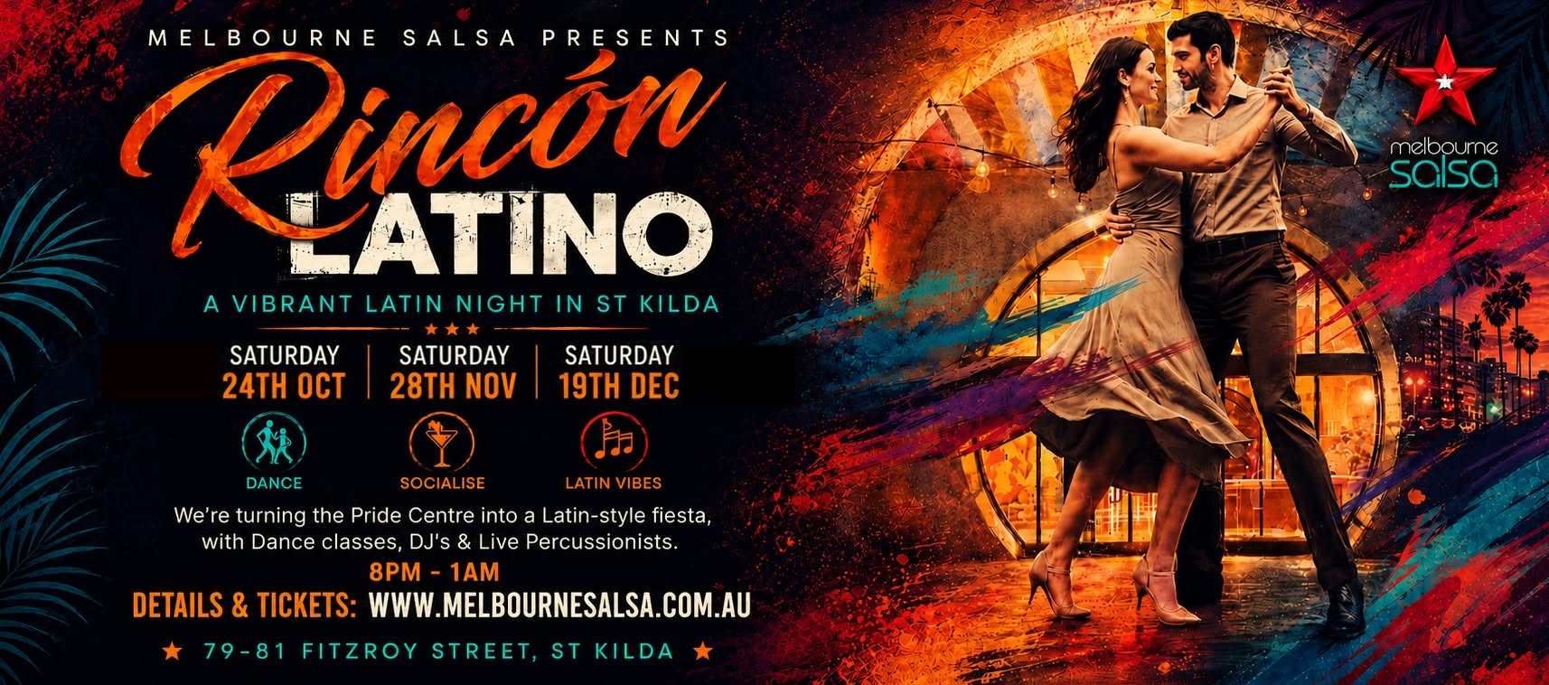 'RINCON LATINO' - A Vibrant Latin Night in St Kilda - Sat 24th October