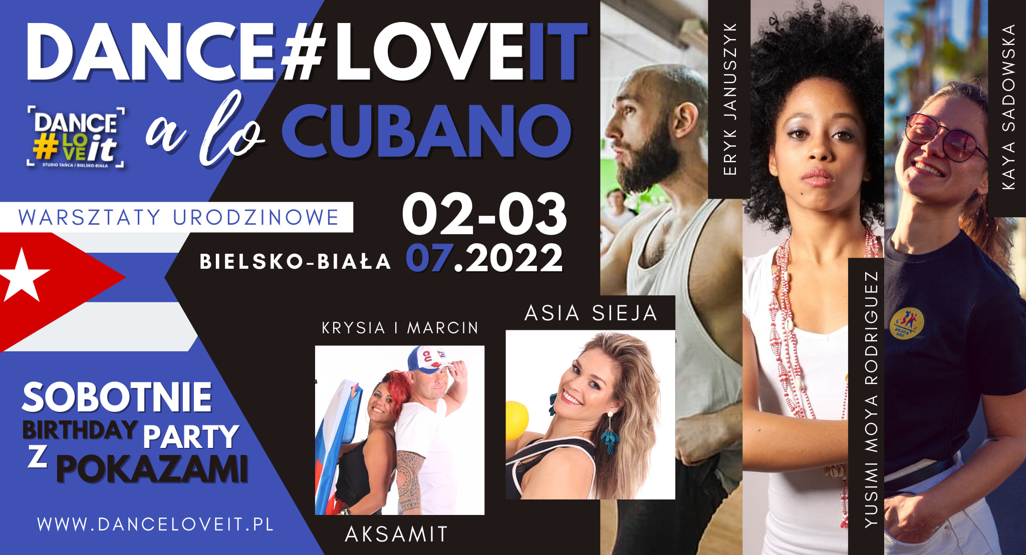 Urodzinowe "a lo cubano" - czyli Yusimi, Eryk, Kayka, Siejka i Aksamitki w DANCE#LOVEit