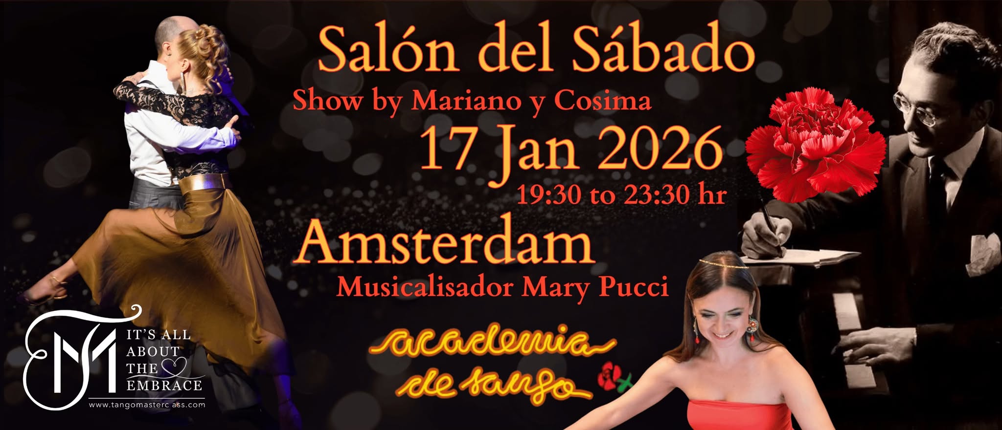 Salón del Sábado Milonga de la Academia de Tango Amsterdam