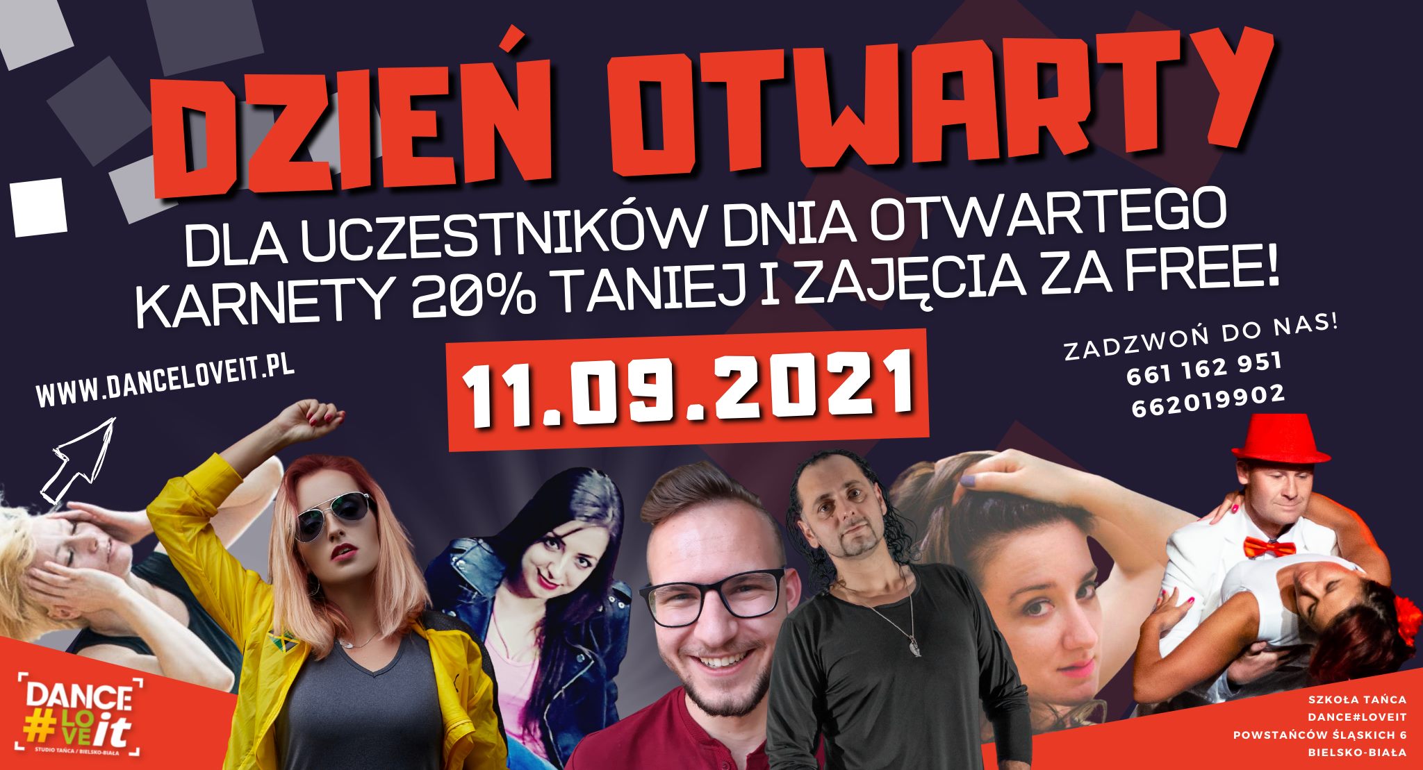 Dzień Otwarty w DANCE#LOVEit! Sprawdź ktory styl tańca jest Twoim stylem. Zapisy na nowy sezon!