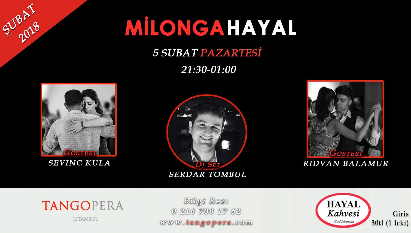 Milonga HAYAL Kahvesi ŞUBAT 2018