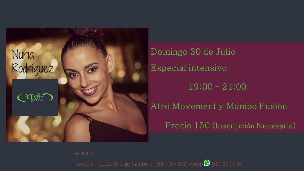 Afro Movement y Mambo Fusión con Nuría Rodríguez