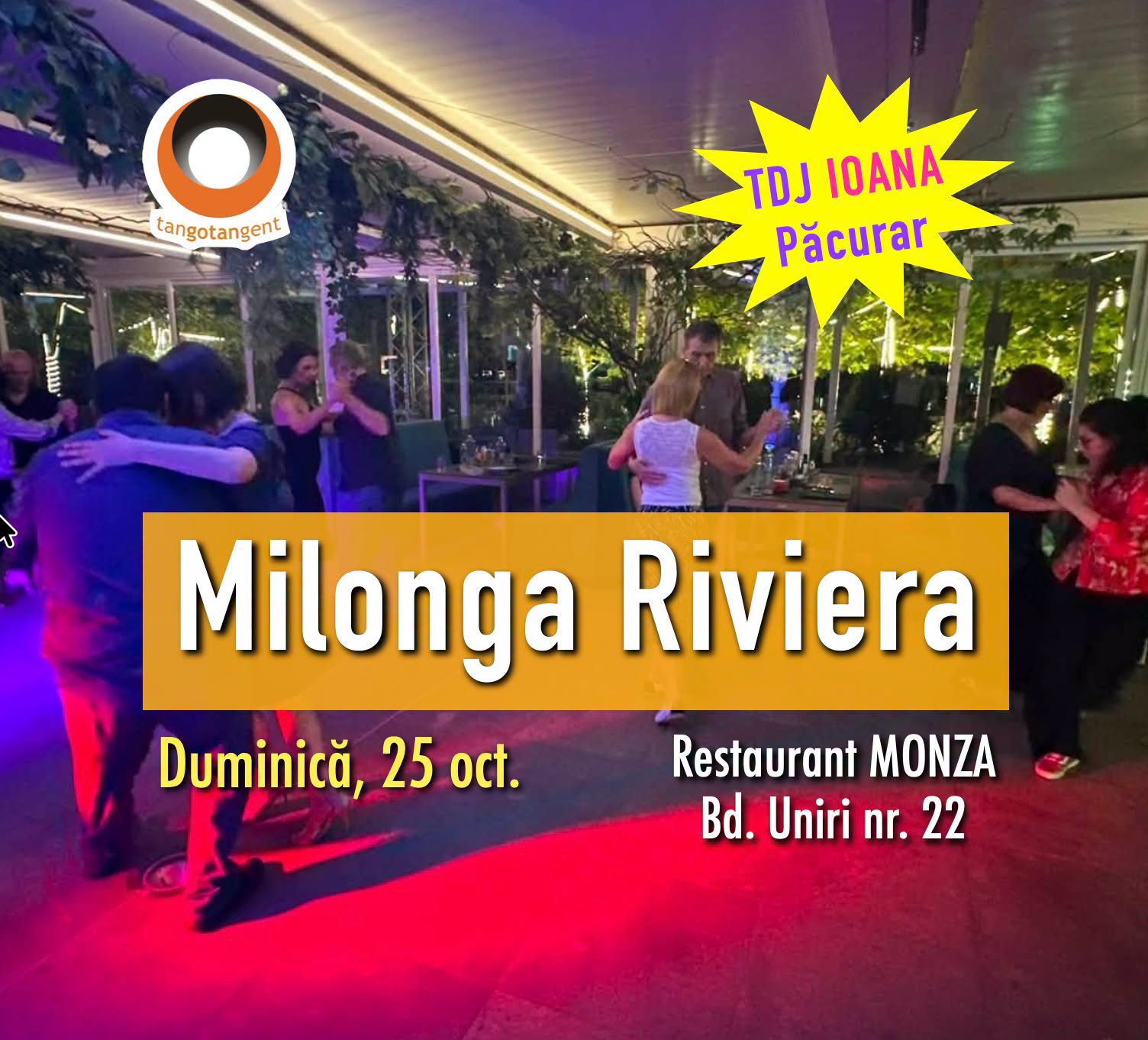 Milonga Riviera - Tango Starter Night cu lecție intro gratuită de la 7